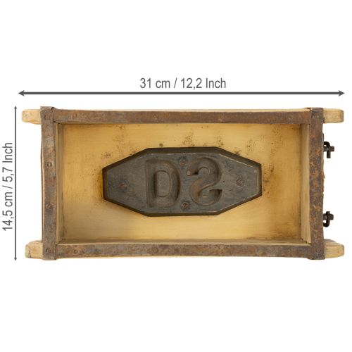 Article Jardinière en bois en forme de brique recyclée 32×15×10cm