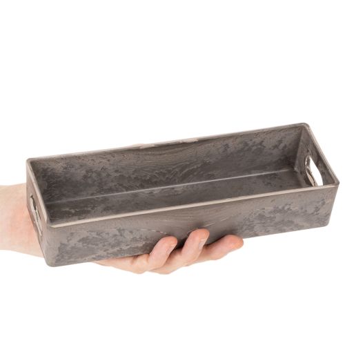 Plateau rectangulaire compact, polyvalent pour la décoration et les plantations, 23 cm | Floristik24.be
