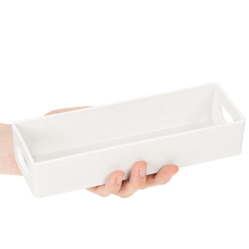 Plateau rectangulaire avec poignées pour le rangement et la décoration de table, 32 cm | Floristik24.be