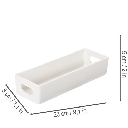 Plateau rectangulaire avec poignées pour le rangement et la décoration de table, 32 cm | Floristik24.be