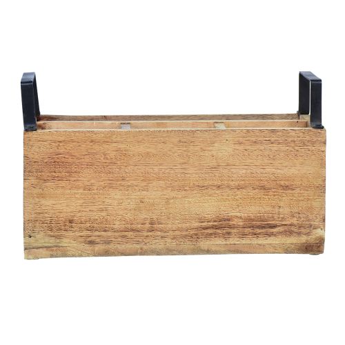 Floristik24 Boîte à plantes porte-couverts en bois boîte en bois 4 compartiments L30cm