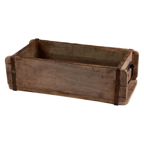 Jardinière en bois forme brique bois upcycling 32×15×10cm