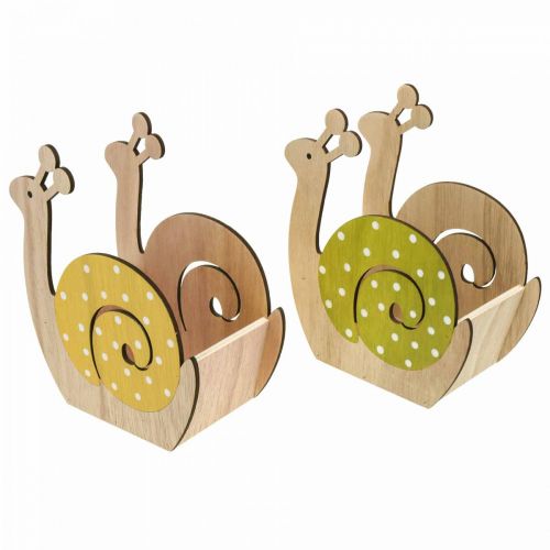 Boîte à plantes escargots bois cache-pot escargot en bois 19cm 2pcs