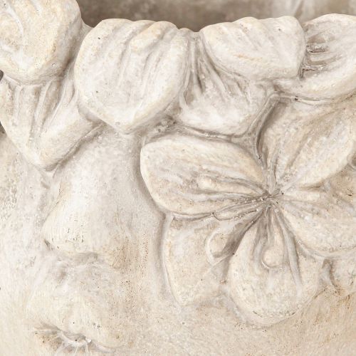 Article Tête de plante pot de fleurs aspect béton tête de fille H13,5cm