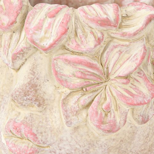 Article Pot de fleurs tête de plante à suspendre aspect béton rose H13cm