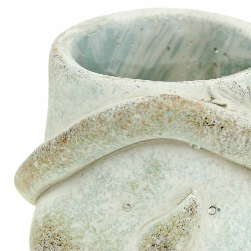 Article Jardinière tête de plante bonhomme de neige Ø11cm H11.5cm 2pcs