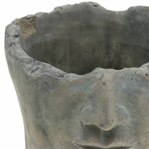Floristik24 Buste tête de plantation en béton pour plantation gris H14,5cm 2pcs