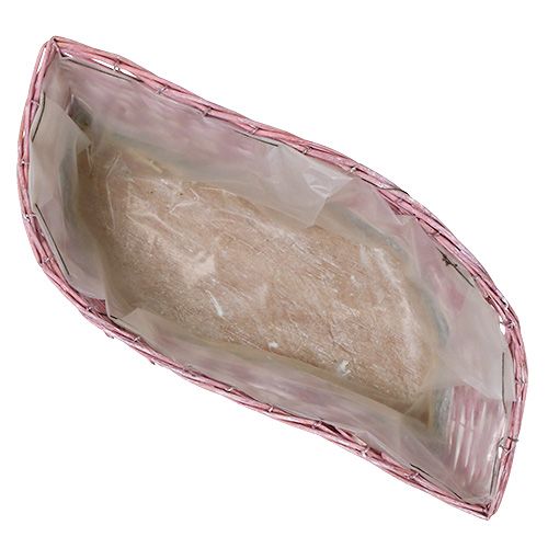 Floristik24 Panier à plantes, 2 pièces en forme d’une vague rose, naturelle