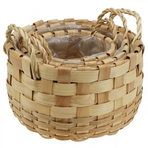 Article Panier à plantes jardinière panier décoratif nature Ø18/23/29cm lot de 3
