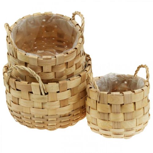 Article Panier à plantes jardinière panier décoratif nature Ø18/23/29cm lot de 3