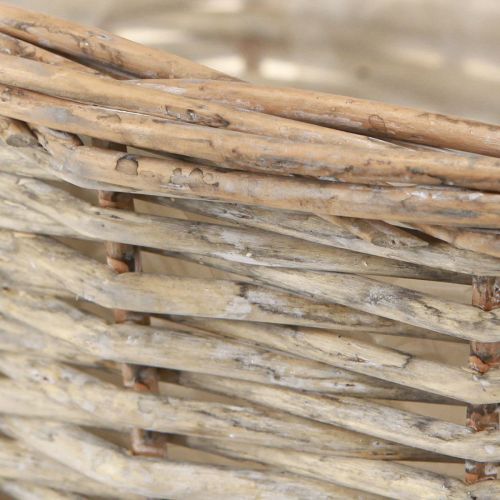 Article Panier à plantes en osier naturel gris-blanc Ø25 H21cm 2pcs