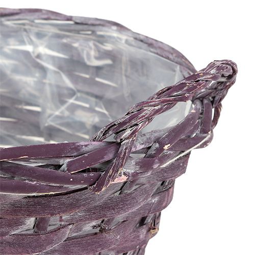 Floristik24 Panier à plantes rond, violet Ø20cm H10cm