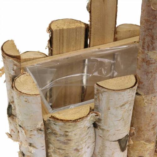 Article Panier de plantation de branches de bouleau avec poignée 24x14.5cm H25.5cm