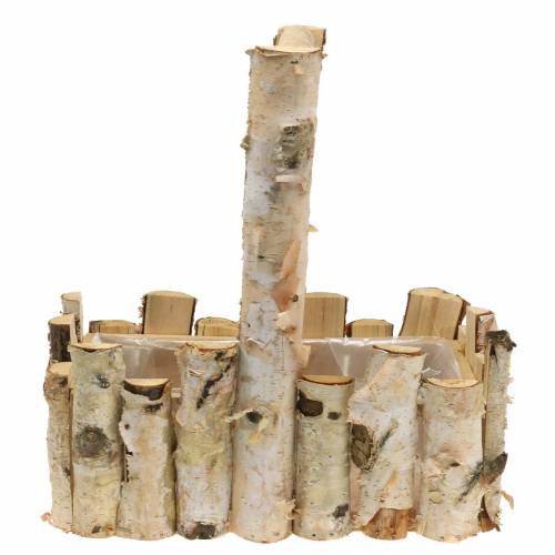 Floristik24 Panier de plantation de branches de bouleau 29x17cm H30cm