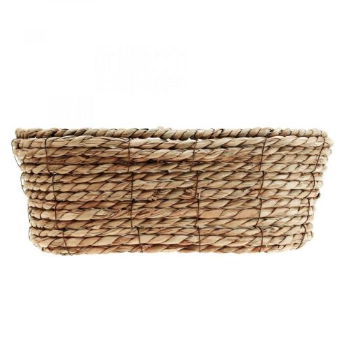 Floristik24 Panier à plantes corbeille en jonc de mer panier décoratif ovale 32×19×12cm