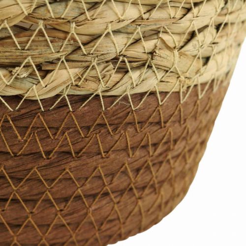 Floristik24 Panier à plantes jardinière corbeille en jonc de mer déco nature Ø19cm H16cm