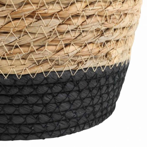 Article Panier à plantes jardinière corbeille en jonc de mer déco nature Ø26cm H23cm