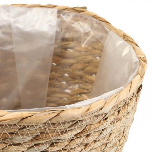 Article Panier à plantes jardinière corbeille en jonc de mer déco nature Ø26cm H23cm