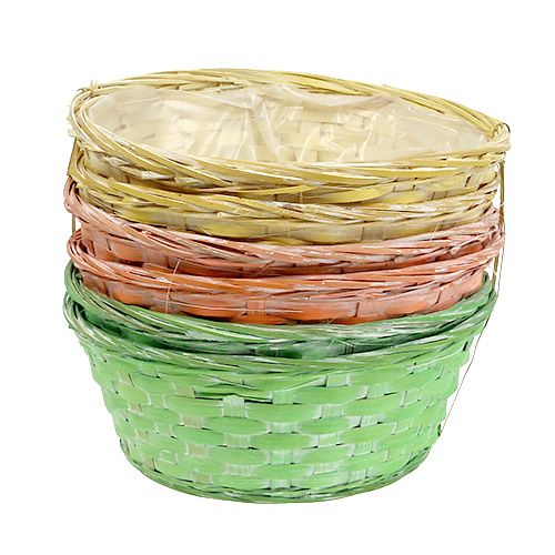 Article Panier à plantes rond Ø25cm orange, jaune, vert 6 pcs