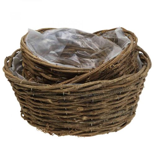 Floristik24 Panier à plantes pot de fleurs vignes rustiques Ø20/25/28cm lot de 3