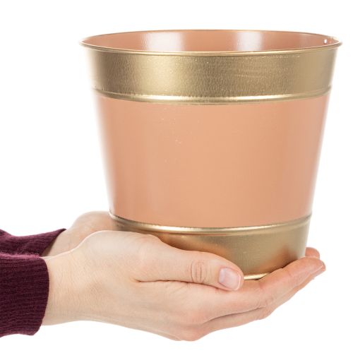 Article Pot de fleurs en métal, Ø 17 cm, H 14,5 cm, lot de 4