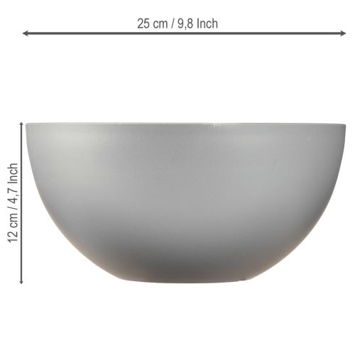 Article Pot de fleurs en plastique gris Ø25cm H12cm