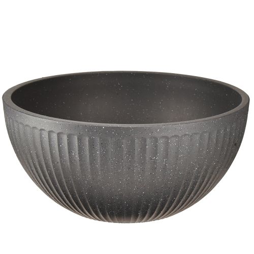 Floristik24 Pot de fleurs en plastique avec rainures anthracite Ø30cm