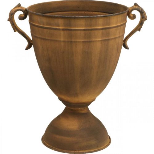 Floristik24 Jardinière coupe vase aspect rouille métal Ø22.5cm H32.5cm