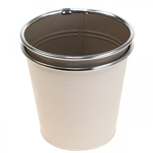 Floristik24 Jardinière cache-pot métal Ø13.5cm H12.5cm 2pcs