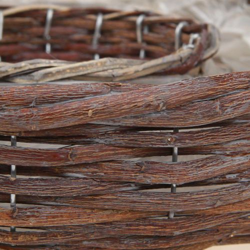 Floristik24 Anneau pour plantes en bois naturel gris Ø30/35 cm Lot de 2