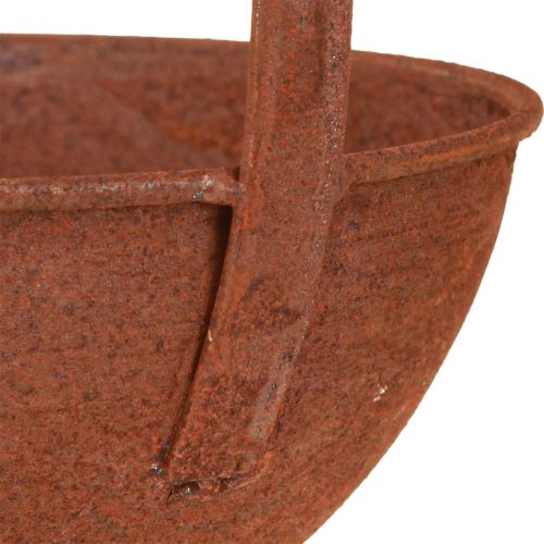 Floristik24 Bol à plantes suspendu décoration de cuisine truelle rouille Ø16,5cm 2pcs