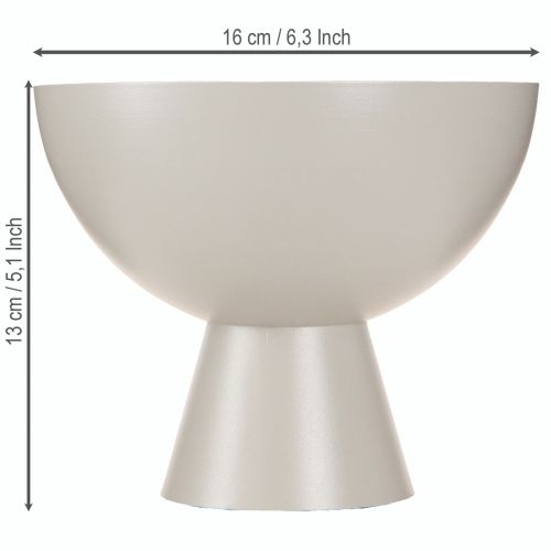 Article Coupe à plantes déco en métal avec socle gris Ø16cm H13cm
