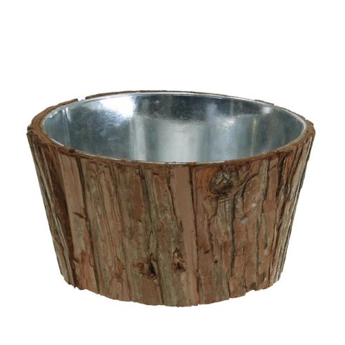 Coupe à plantes, jardinière, coupe à fleurs, décoration écorce d&#39;arbre Ø17cm H9cm