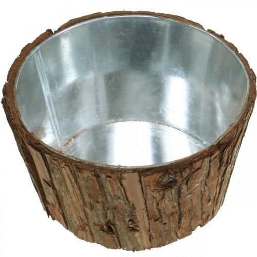 Floristik24 Coupe à plantes, jardinière, coupe à fleurs, décoration écorce d&#39;arbre Ø17cm H9cm