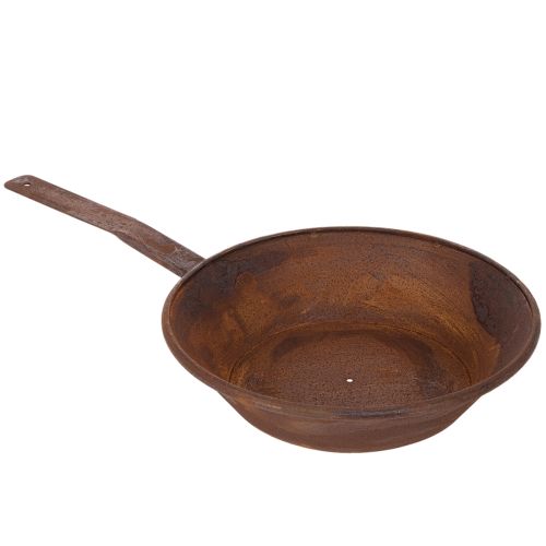 Plateau de plantation, bac couleur rouille avec poignée, jardinière en métal, Ø31cm | Floristik24.be