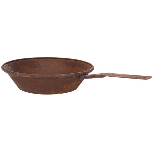 Plateau de plantation, bac couleur rouille avec poignée, jardinière en métal, Ø31cm | Floristik24.be