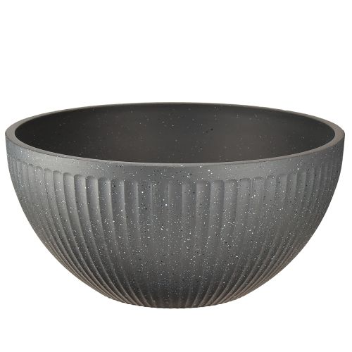 Jardinière plastique anthracite Ø35cm H16,5cm