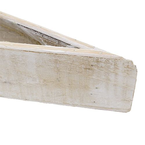 Article Jardinière en bois blanc 79cm x 14cm x 7,5cm