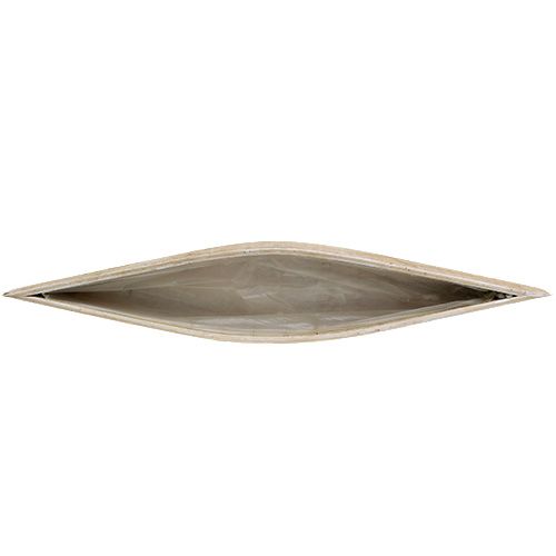 Floristik24 Jardinière en bois blanc 79cm x 14cm x 7,5cm