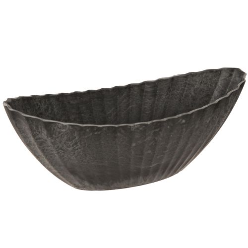 Floristik24 Jardinière avec rainures, bateau de plantation, anthracite, 24 cm