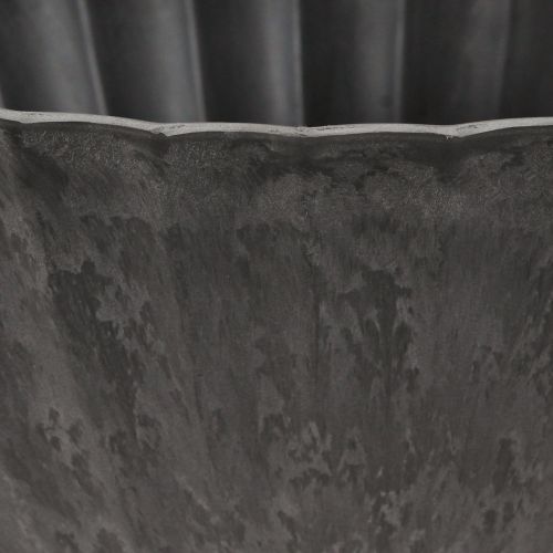 Floristik24 Jardinière à rainures ovale bateau anthracite 36cm