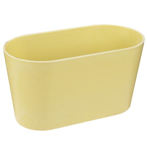 Article Bol à plantes ovale jaune bol décoratif plastique 20×10×11cm 3pcs