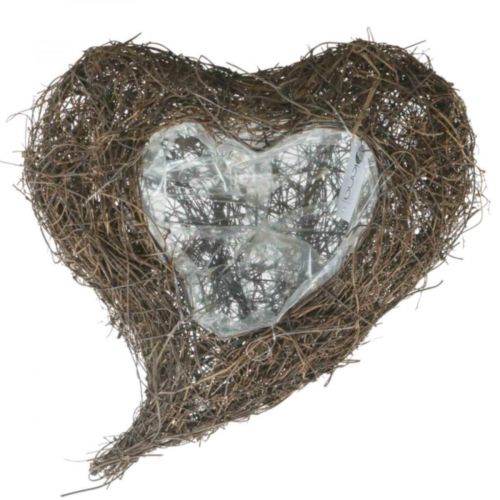 Floristik24 Jardinière cœur cimetière, cœur de vigne à planter 26cm