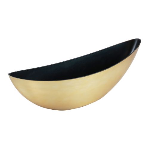 Floristik24 Bol à plantes bateau à plantes or noir 55×15×18cm
