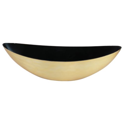 Floristik24 Bol à plantes bateau à plantes or noir 55×15×18cm