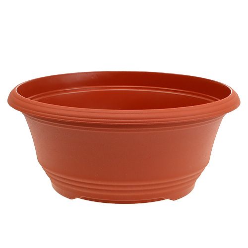 Floristik24 Jardinière ronde en plastique Ø27cm terre cuite 3pcs