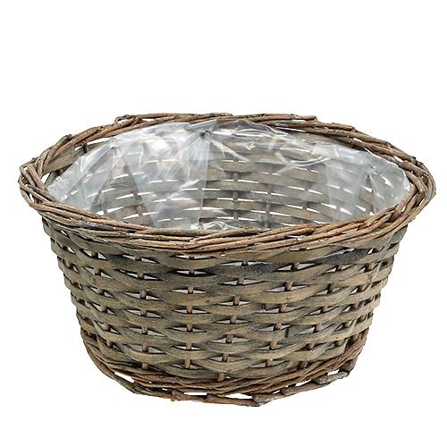 Floristik24 Jardinière ronde grise Ø30cm H16cm 1pc