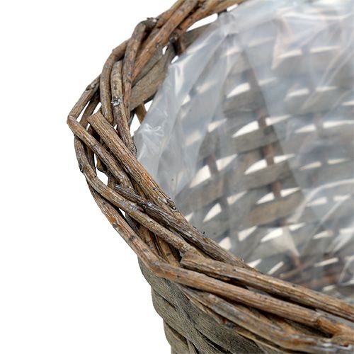Floristik24 Jardinière ronde grise Ø30cm H16cm 1pc