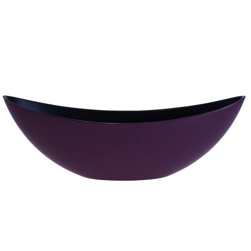 Floristik24 Bol décoratif bateau à plantes violet 38,5 cm × 12,5 cm × 13 cm