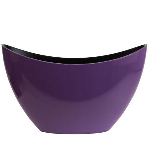 Floristik24 Bol décoratif bateau à plantes violet 20×9cm H12cm